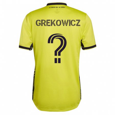 Kandiny Damen Jacob Grekowicz #0 Gelb Heimtrikot Trikot 2023/24 T-Shirt