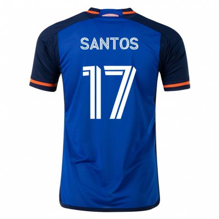 Kandiny Damen Sergio Santos #17 Blau Heimtrikot Trikot 2023/24 T-Shirt
