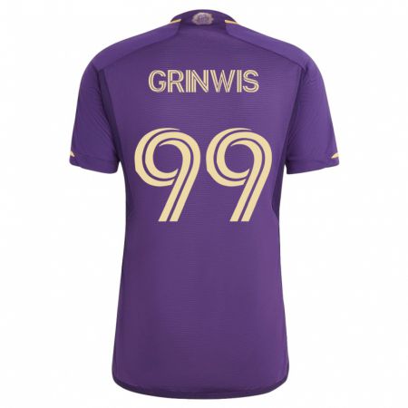 Kandiny Damen Adam Grinwis #99 Violett Heimtrikot Trikot 2023/24 T-Shirt