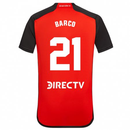 Kandiny Damen Esequiel Barco #21 Rot Auswärtstrikot Trikot 2023/24 T-Shirt