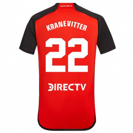 Kandiny Damen Matías Kranevitter #22 Rot Auswärtstrikot Trikot 2023/24 T-Shirt