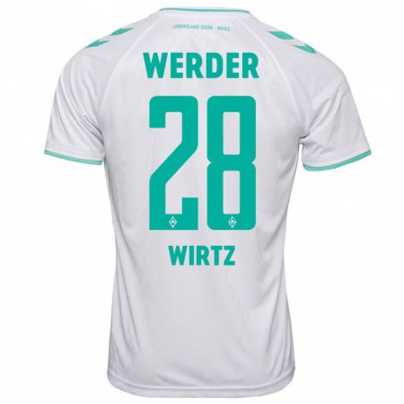 Kandiny Damen Juliane Wirtz #28 Weiß Auswärtstrikot Trikot 2023/24 T-Shirt
