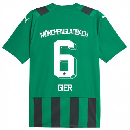 Kandiny Damen Madeline Gier #6 Schwarz Grün Auswärtstrikot Trikot 2023/24 T-Shirt