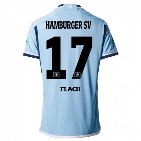 Kandiny Damen Timon Flach #17 Blau Auswärtstrikot Trikot 2023/24 T-Shirt