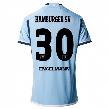 Kandiny Damen Timon Engelmann #30 Blau Auswärtstrikot Trikot 2023/24 T-Shirt