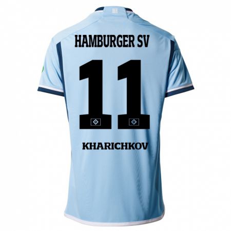 Kandiny Damen Valentyn Kharichkov #11 Blau Auswärtstrikot Trikot 2023/24 T-Shirt