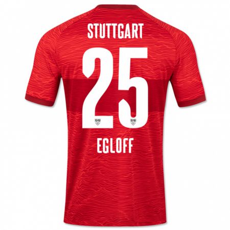 Kandiny Damen Lilian Egloff #25 Rot Auswärtstrikot Trikot 2023/24 T-Shirt