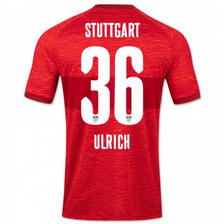 Kandiny Damen Laurin Ulrich #36 Rot Auswärtstrikot Trikot 2023/24 T-Shirt