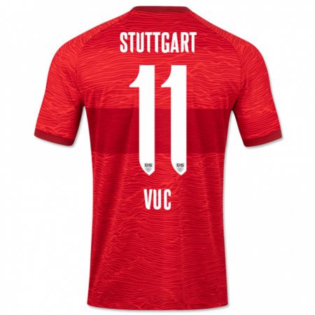 Kandiny Damen Patrick Vuc #11 Rot Auswärtstrikot Trikot 2023/24 T-Shirt