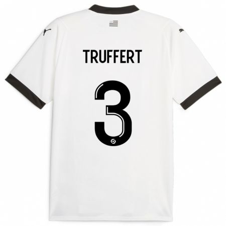 Kandiny Damen Adrien Truffert #3 Weiß Auswärtstrikot Trikot 2023/24 T-Shirt