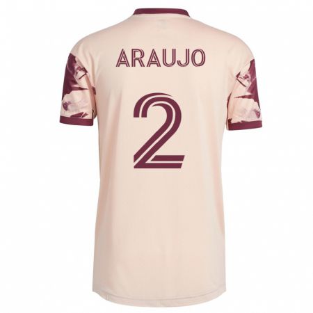 Kandiny Damen Miguel Araujo #2 Cremefarben Auswärtstrikot Trikot 2023/24 T-Shirt