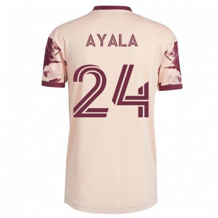 Kandiny Damen David Ayala #24 Cremefarben Auswärtstrikot Trikot 2023/24 T-Shirt