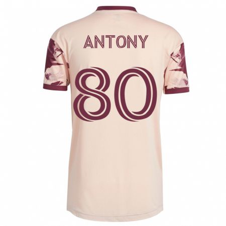 Kandiny Damen Antony #80 Cremefarben Auswärtstrikot Trikot 2023/24 T-Shirt