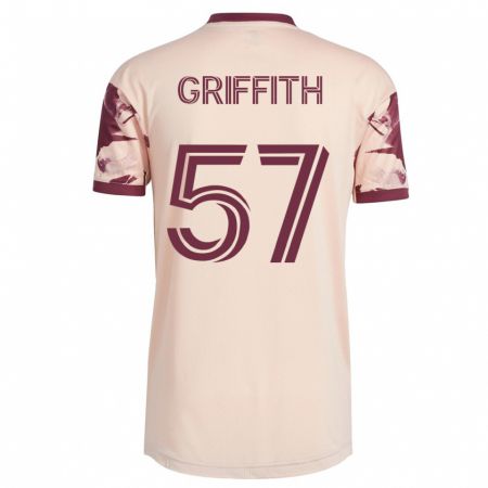Kandiny Damen Víctor Griffith #57 Cremefarben Auswärtstrikot Trikot 2023/24 T-Shirt