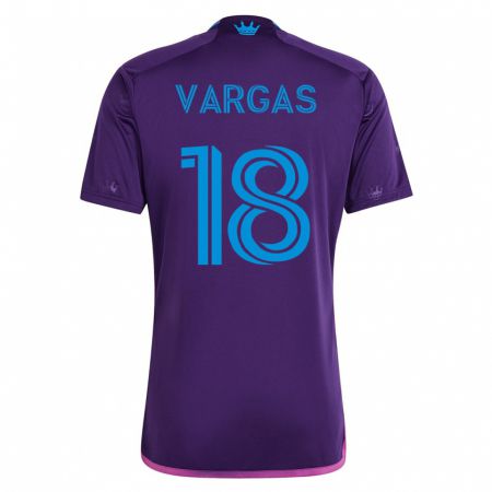Kandiny Damen Kerwin Vargas #18 Violett Auswärtstrikot Trikot 2023/24 T-Shirt