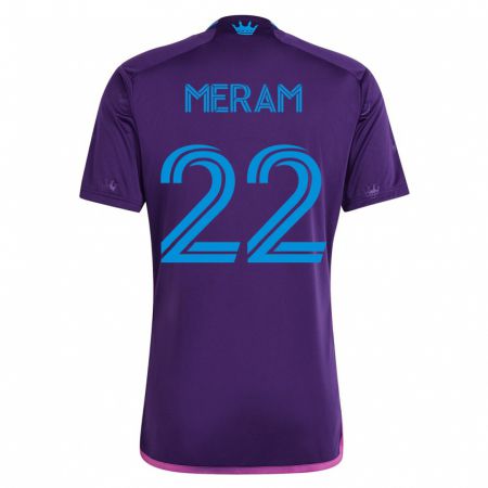 Kandiny Damen Justin Meram #22 Violett Auswärtstrikot Trikot 2023/24 T-Shirt