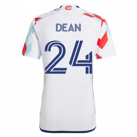 Kandiny Damen Jonathan Dean #24 Weiß Blau Auswärtstrikot Trikot 2023/24 T-Shirt