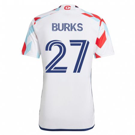 Kandiny Damen Kendall Burks #27 Weiß Blau Auswärtstrikot Trikot 2023/24 T-Shirt