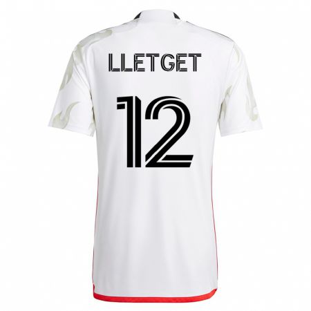 Kandiny Damen Sebastian Lletget #12 Weiß Auswärtstrikot Trikot 2023/24 T-Shirt