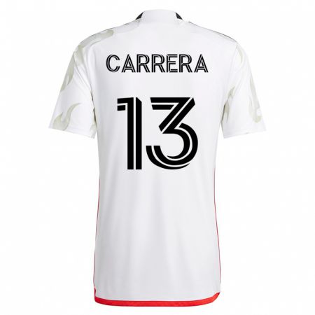 Kandiny Damen Antonio Carrera #13 Weiß Auswärtstrikot Trikot 2023/24 T-Shirt