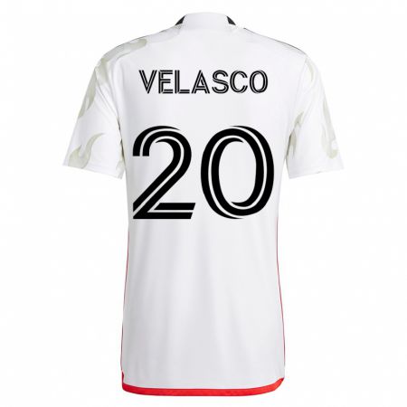 Kandiny Damen Alan Velasco #20 Weiß Auswärtstrikot Trikot 2023/24 T-Shirt
