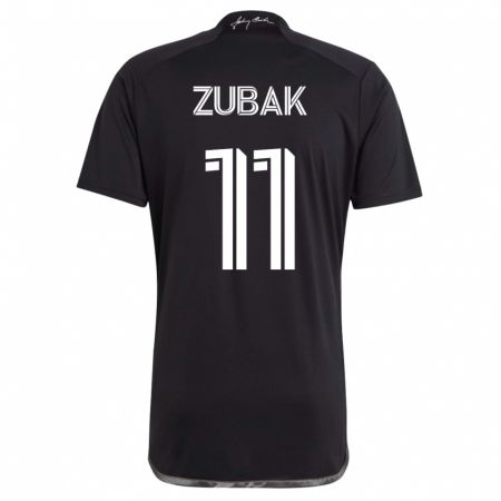Kandiny Damen Ethan Zubak #11 Schwarz Auswärtstrikot Trikot 2023/24 T-Shirt
