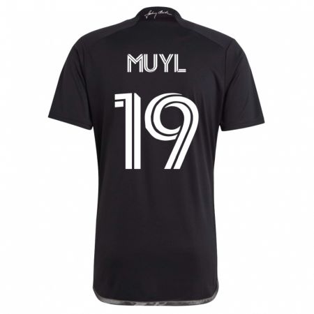 Kandiny Damen Alex Muyl #19 Schwarz Auswärtstrikot Trikot 2023/24 T-Shirt