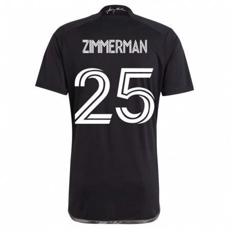 Kandiny Damen Walker Zimmerman #25 Schwarz Auswärtstrikot Trikot 2023/24 T-Shirt