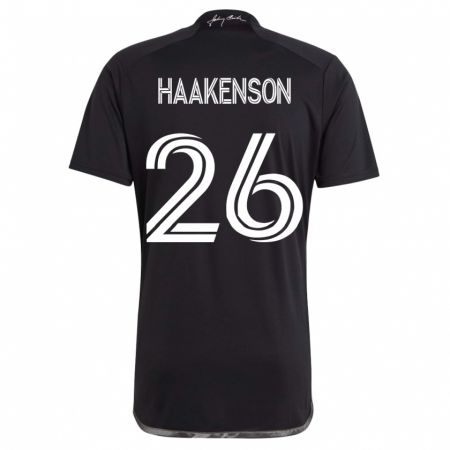 Kandiny Damen Luke Haakenson #26 Schwarz Auswärtstrikot Trikot 2023/24 T-Shirt