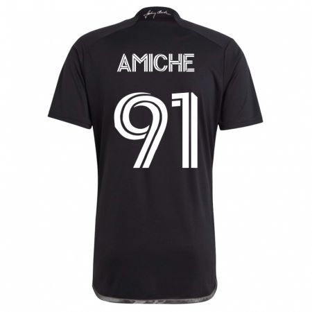 Kandiny Damen Kemy Amiche #91 Schwarz Auswärtstrikot Trikot 2023/24 T-Shirt