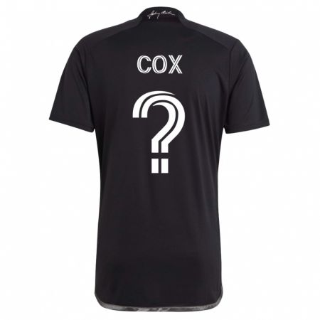 Kandiny Damen Justin Cox #0 Schwarz Auswärtstrikot Trikot 2023/24 T-Shirt