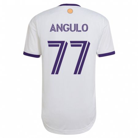 Kandiny Damen Iván Angulo #77 Weiß Auswärtstrikot Trikot 2023/24 T-Shirt