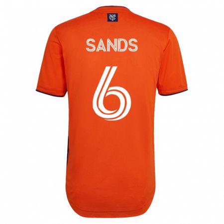 Kandiny Damen James Sands #6 Schwarz Auswärtstrikot Trikot 2023/24 T-Shirt