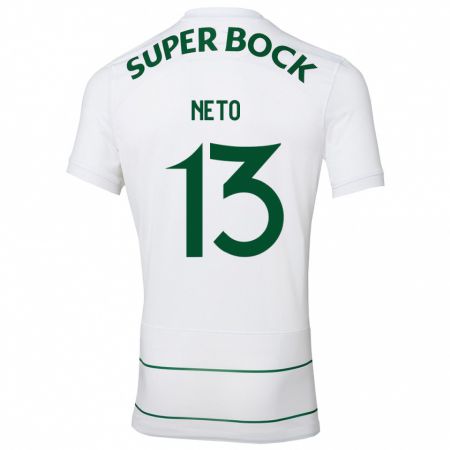 Kandiny Damen Luís Neto #13 Weiß Auswärtstrikot Trikot 2023/24 T-Shirt