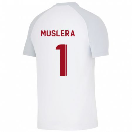 Kandiny Damen Fernando Muslera #1 Weiß Auswärtstrikot Trikot 2023/24 T-Shirt