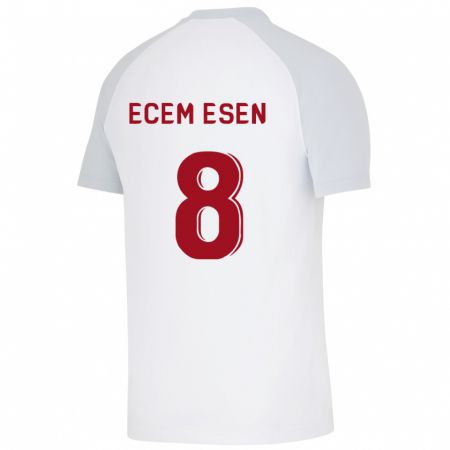 Kandiny Damen Emine Ecem Esen #8 Weiß Auswärtstrikot Trikot 2023/24 T-Shirt