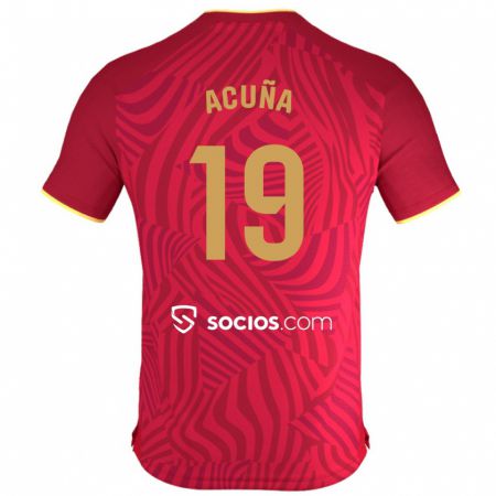Kandiny Damen Marcos Acuña #19 Rot Auswärtstrikot Trikot 2023/24 T-Shirt