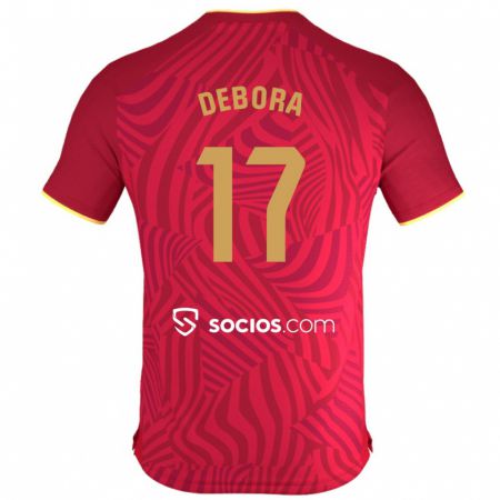 Kandiny Damen Débora García Mateo #17 Rot Auswärtstrikot Trikot 2023/24 T-Shirt