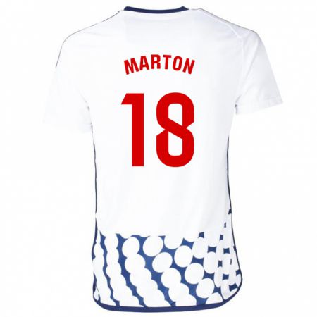 Kandiny Damen Javier Martón #18 Weiß Auswärtstrikot Trikot 2023/24 T-Shirt