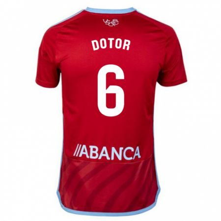 Kandiny Damen Carlos Dotor #6 Rot Auswärtstrikot Trikot 2023/24 T-Shirt