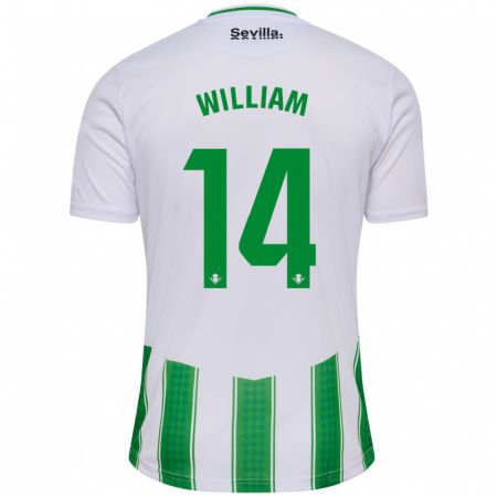 Kandiny Kinder William Carvalho #14 Weiß Heimtrikot Trikot 2023/24 T-Shirt