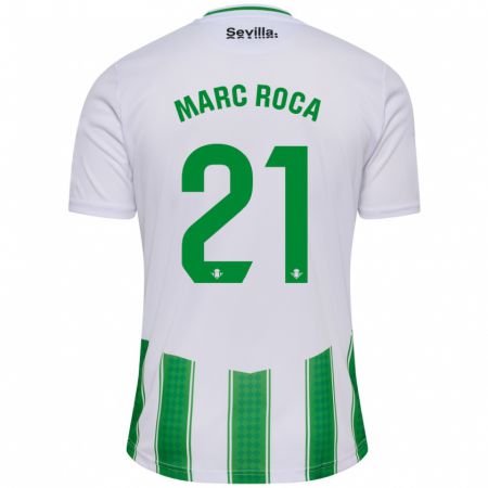 Kandiny Kinder Marc Roca #21 Weiß Heimtrikot Trikot 2023/24 T-Shirt