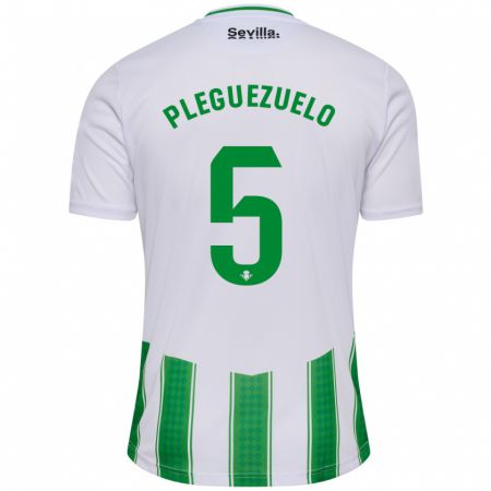 Kandiny Kinder Xavi Pleguezuelo #5 Weiß Heimtrikot Trikot 2023/24 T-Shirt