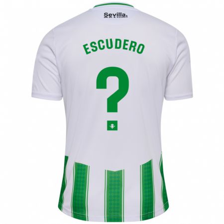 Kandiny Kinder Ale Escudero #0 Weiß Heimtrikot Trikot 2023/24 T-Shirt