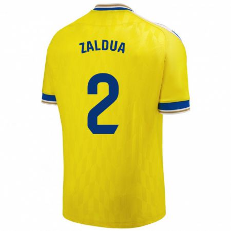 Kandiny Kinder Joseba Zaldua #2 Gelb Heimtrikot Trikot 2023/24 T-Shirt