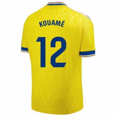 Kandiny Kinder Rominigue Kouamé #12 Gelb Heimtrikot Trikot 2023/24 T-Shirt