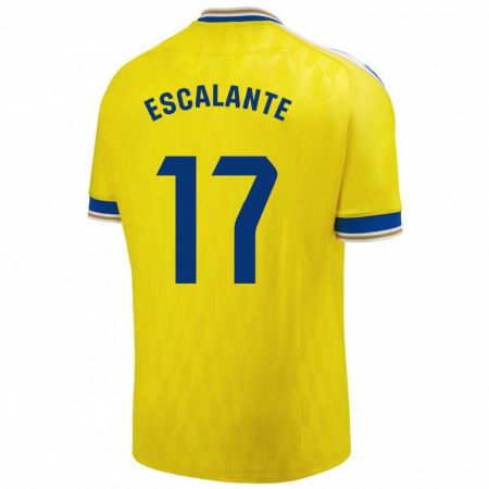 Kandiny Kinder Gonzalo Escalante #17 Gelb Heimtrikot Trikot 2023/24 T-Shirt