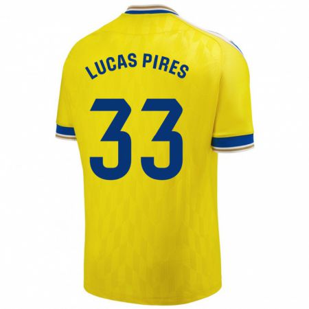 Kandiny Kinder Lucas Pires #33 Gelb Heimtrikot Trikot 2023/24 T-Shirt