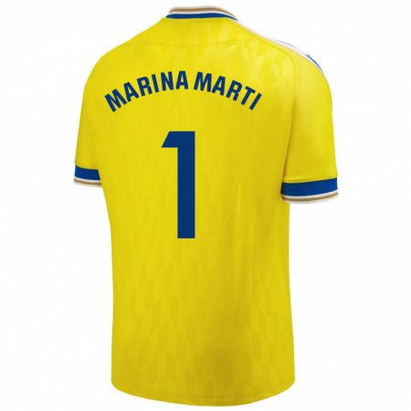 Kandiny Kinder Marina Martí #1 Gelb Heimtrikot Trikot 2023/24 T-Shirt
