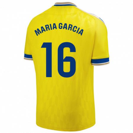 Kandiny Kinder Maria García Fernández #16 Gelb Heimtrikot Trikot 2023/24 T-Shirt
